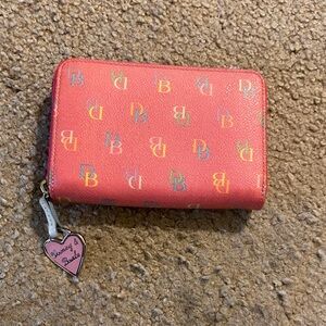 Dooney & Bourke Coral Wallet with Colorful Logo
